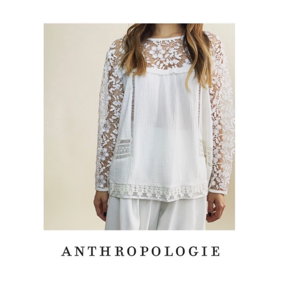 Anthropologie Guest Editor Lace Top size Small